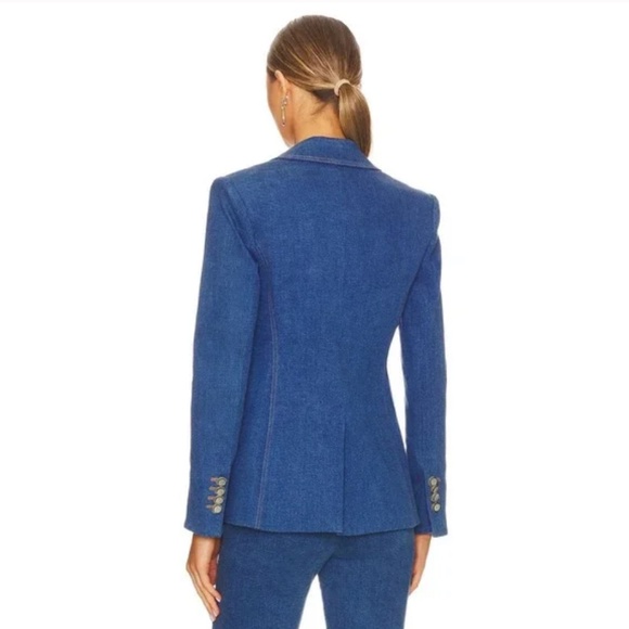 NEW! Veronica Beard Naira Denim Dickey Blazer, Jacket Size 0 - Picture 8 of 15